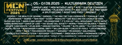 05.09.-07.09.2025 - NCN-Festival 2025 @ Kulturpark Deutzen